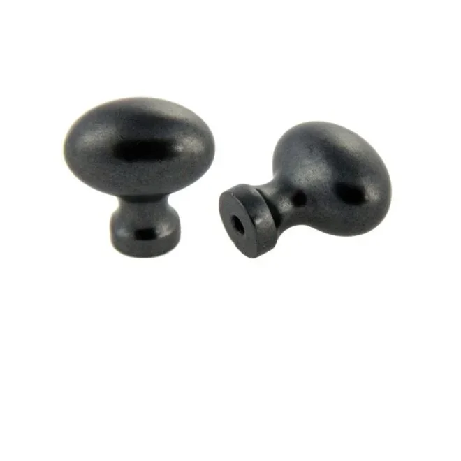 1-1/4″ Football Cabinet Knob – Weathered Black Finish by Crown Cabinet Hardware