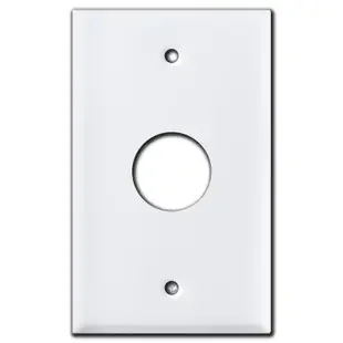 1.125″ Round Opening Control Unit Wall Switch Plate – White