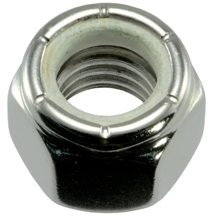 1/2″-13 Polished 18-8 Stainless Steel Coarse Thread Nylon Insert Lock Nuts