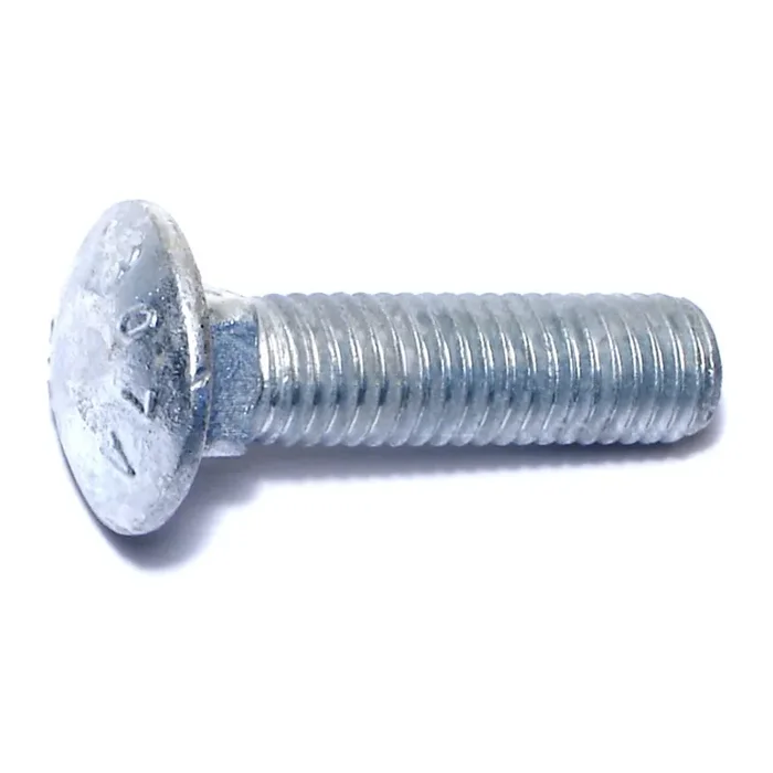 1/2″-13 x 2″ Hot Dip Galvanized Grade 2 / A307 Steel Coarse Thread Carriage Bolts