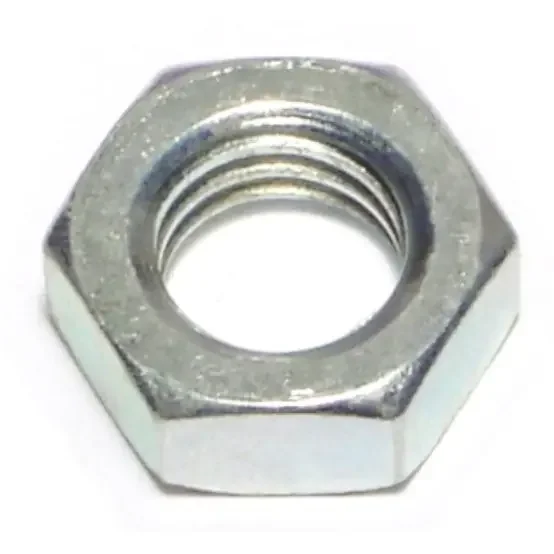 1/2″-13 x 27/32″ Zinc Plated Steel Coarse Thread Hex Jam Nuts