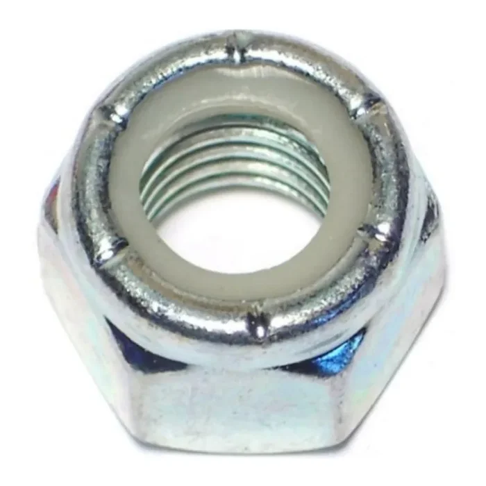 1/2″-13 Zinc Plated Grade 2 Steel Coarse Thread Nylon Insert Lock Nuts