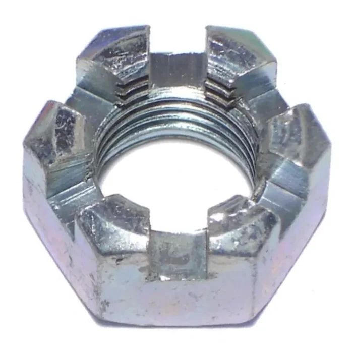 1/2″-20 Zinc Plated Steel Fine Thread Castle Hex Nuts