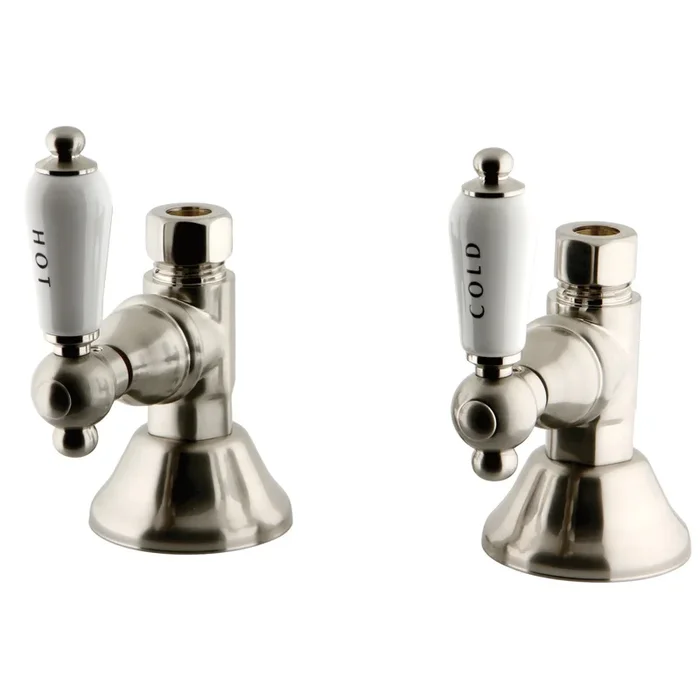 1/2″ FIP x 1/2″ O.D. Comp Quarter-Turn Straight Shut-Off Valve, Brushed Nickel – Kingston Brass