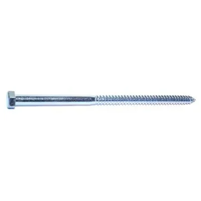1/2″ x 10″ Zinc Plated Grade 2 / A307 Steel Hex Head Lag Screws