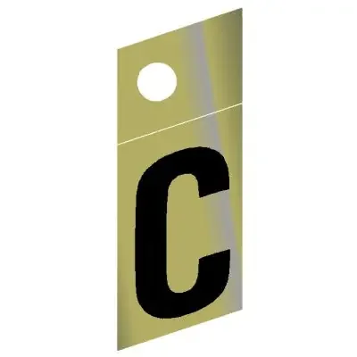 1.25″ – C Slanted Gold Numbers