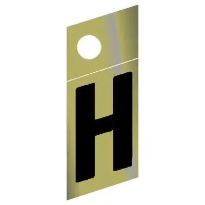1.25″ – H Slanted Gold Numbers