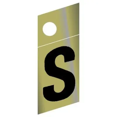 1.25″ – S Slanted Gold Numbers