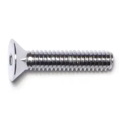 1/4″-20 x 1-1/4″ Chrome Plated Grade 8 Steel Coarse Thread Flat Head Socket Cap Screws