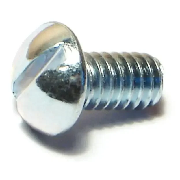 1/4″-20 x 1/2″ Zinc Plated Steel Coarse Thread Slotted Round Head Machine Screws
