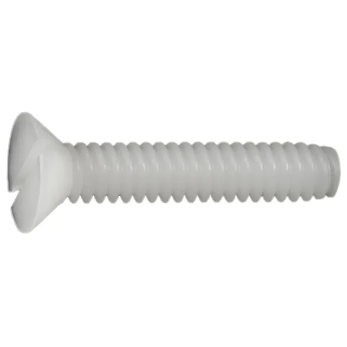 1/4″-20 x 1″ Nylon Plastic Coarse Thread Slotted Flat Head Screws