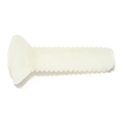 1/4″-20 x 1″ Nylon Plastic Coarse Thread Slotted Oval Head Machine Screws