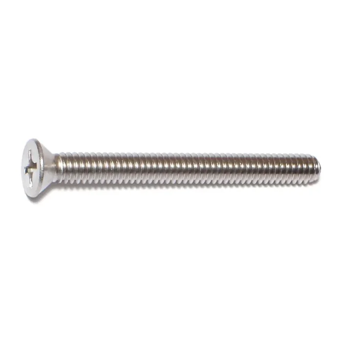 1/4″-20 x 2-1/2″ 18-8 Stainless Steel Coarse Thread Phillips Flat Head Machine Screws