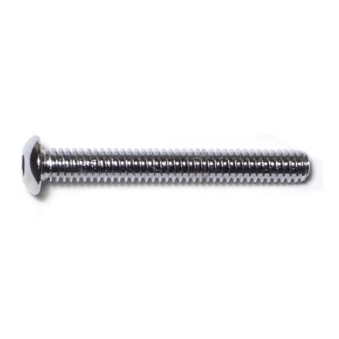 1/4″-20 x 2″ Chrome Plated Grade 8 Steel Coarse Thread Button Head Socket Cap Screws