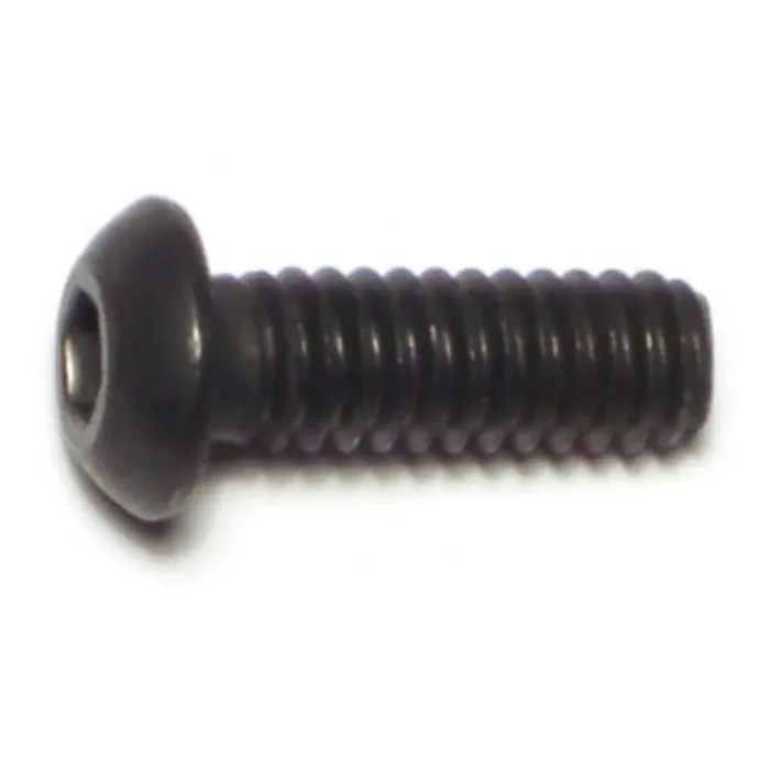 1/4″-20 x 3/4″ Plain Steel Coarse Thread Button Head Socket Cap Screws