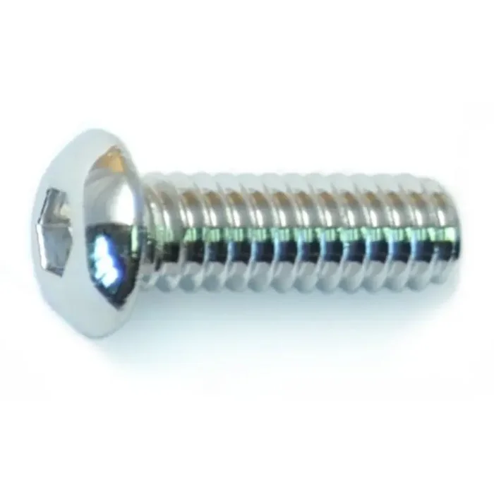 1/4″-20 x 3/4″ Polished 18-8 Stainless Steel Coarse Thread Button Head Socket Cap Screws