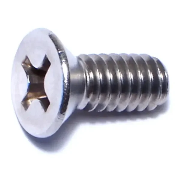 1/4″-20 x 5/8″ 18-8 Stainless Steel Coarse Thread Phillips Flat Head Machine Screws