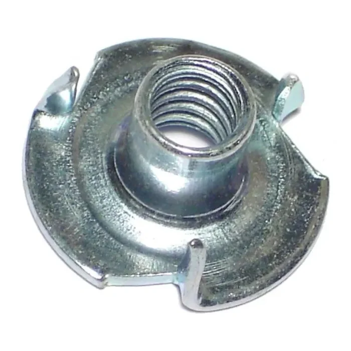 1/4″-20 Zinc Plated Steel Coarse Thread Pronged Tee Nuts