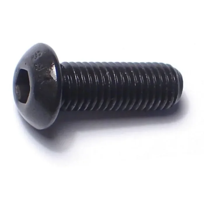 1/4″-28 x 3/4″ Plain Steel Fine Thread Button Head Socket Cap Screws