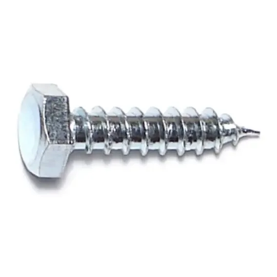 1/4″ x 1″ Zinc Plated Grade 2 / A307 Steel Hex Head Lag Screws