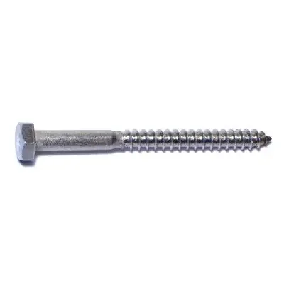 1/4″ x 3″ 18-8 Stainless Steel Hex Head Lag Screws