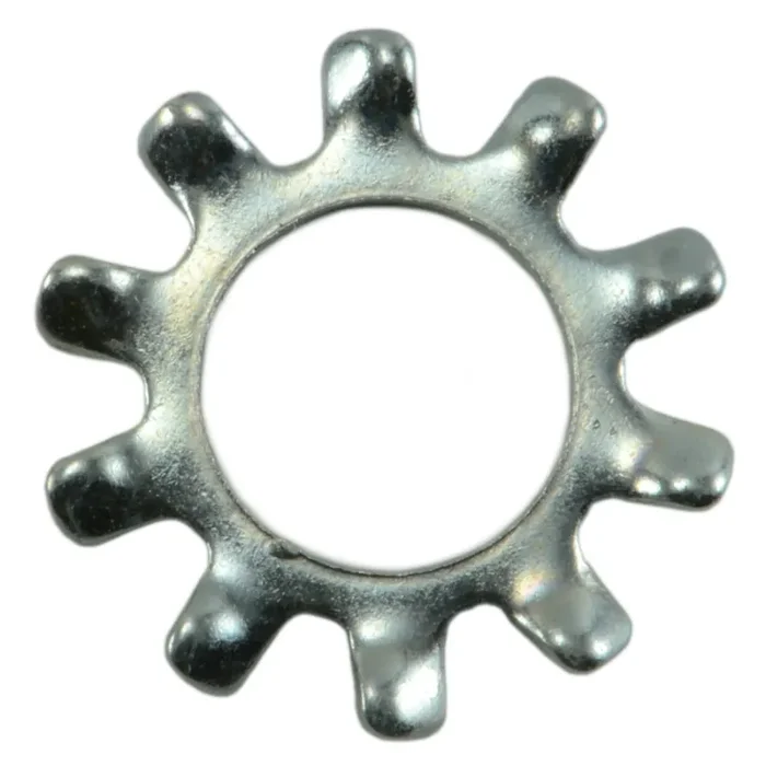 1/4″ x 39/64″ Zinc Plated Grade 2 Steel External Tooth Lock Washers