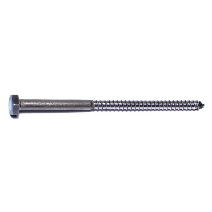 1/4″ x 4-1/2″ 18-8 Stainless Steel Hex Head Lag Screws