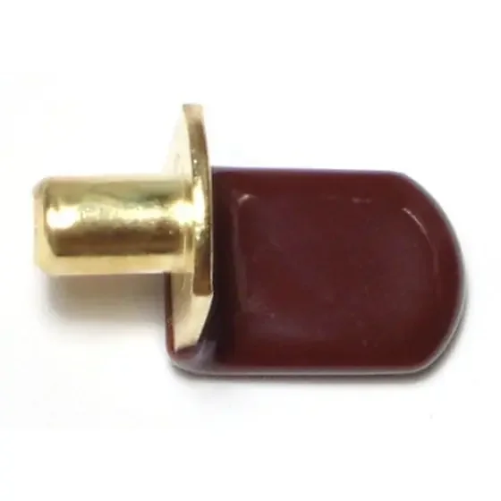 1/4″ x 5/8″ Brown Cushioned Brass Plated Steel Shelf Supports