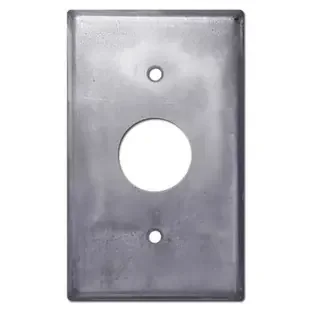 1.4‘‘ Round Outlet Socket Wall Plate – Raw Steel Paintable