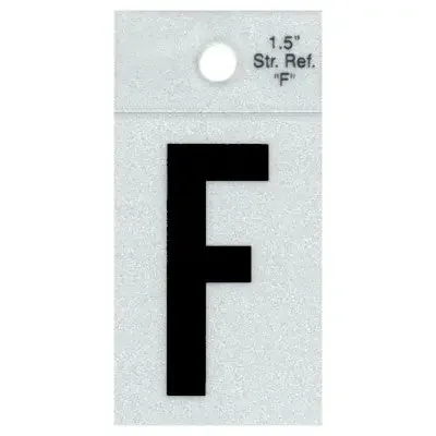1.5″ – F Straight Black Reflective Numbers