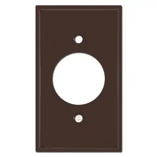 1.62″ Single 20A Plug Plate Covers – Brown