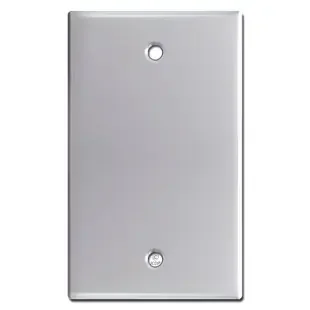 1 Blank Light Switch Covers – Polished Chrome