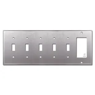 1 Decor 5 Toggle Light Switch Cover – Satin Stainless Steel