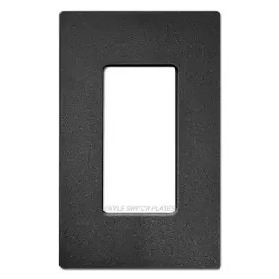 1 Decor Screwless Wall Switch Cover Lutron – Satin Black Plastic
