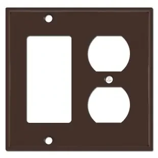 1 Decora 1 Outlet Cover Combination Switch Plates – Brown