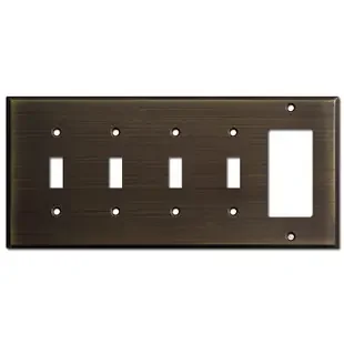 1 Decora 4 Toggle Switch Plate – Oil Rubbed Bronze