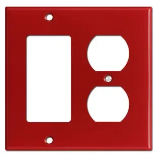 1 Decora Rocker 1 Outlet Switchplate – Red