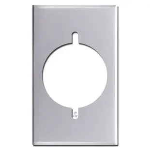1 Gang 2.125″ Range or Dryer Outlet Cover Plate – Polished Chrome