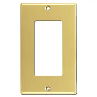 1 GFCI Rocker Switch Plate – Polished Brass