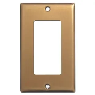 1 GFCI Rocker Wall Switch Plate – Satin Bronze