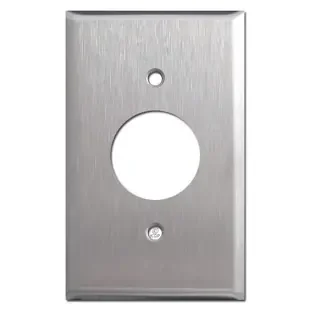 1 Power Outlet Wall Plate – Satin Stainless Steel