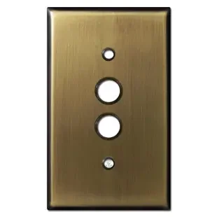 1 Push Button Light Switchplates – Antique Brass