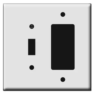 1 Toggle 1 Decora Rocker Plastic Mid Size Wall Switch Plates