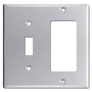 1 Toggle 1 GFI Rocker Combo Switch Plates – Polished Chrome