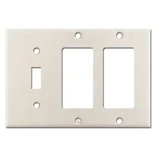 1 Toggle 2 Decora Switch Plates – Light Almond