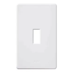 1 Toggle Screwless Light Switch Plate Lutron – White Plastic