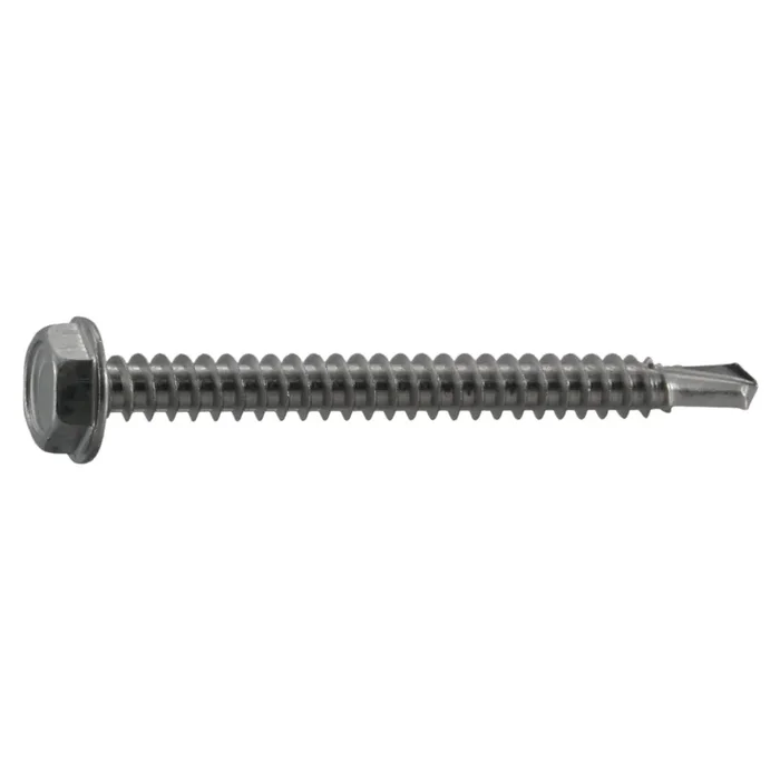 10-14 x 2″ 410 Stainless Steel Hex Washer Head Self-Drilling Screws
