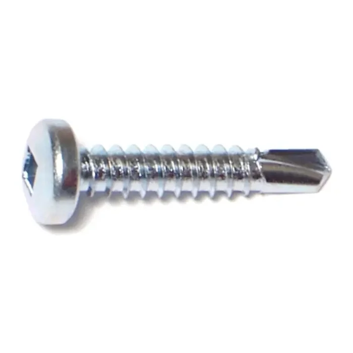 10-16 x 1″ Zinc Plated Steel Square Drive Pan Head Self-Drilling Screws