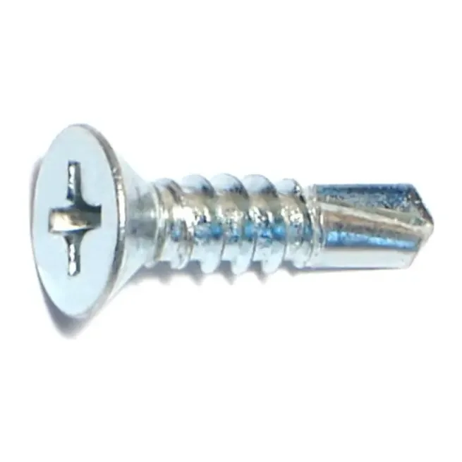 10-16 x 3/4″ Zinc Plated Steel Phillips Flat Head Self-Drilling Screws
