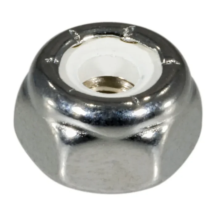 10-24 Chrome Plated Steel Coarse Thread Nylon Insert Lock Nuts